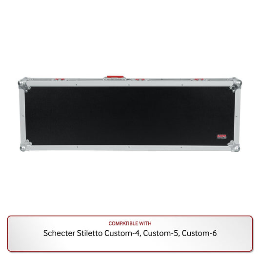 Gator Bass Road Case for Schecter Stiletto Custom-4, Custom-5, Custom-6